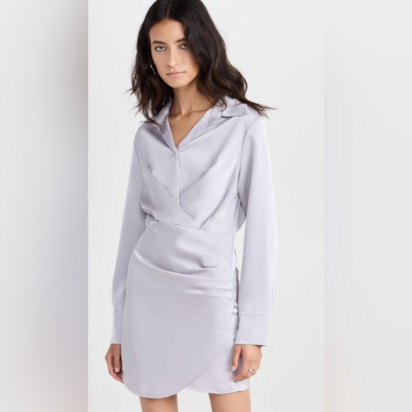 Snow Xue Gao Wrap Shirt Dress in Lilac - Picture 1 of 16